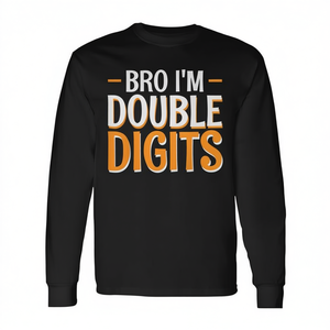 Camiseta de manga larga para niños con diseño de cumpleaños de dos dígitos, camiseta promocional para niños con diseño de cumpleaños de dos dígitos - Product Image 2