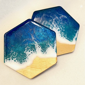 Juego de 4 Posavasos Ecológicos de MDF Vintage con Soporte, Logotipo y Diseño Personalizables, Hechos en India - Product Image 3