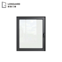 Ventanas Abatibles de Aleación de Aluminio con Doble Acristalamiento, Aislamiento Térmico, Resistentes a Huracanes, Modernas, para Villas y Hoteles, con Vidrio Low-E