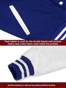 Plus Size Men's Baseball Breathable Customized Real Jacket For Men Jacket Chicago CollegeBaseballjacket for men - Product Image 6