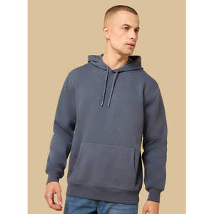 Regular Fit Hooded <b>Sweatshirt</b> with Kangaroo Pocket Anti Wrinkle Anti Shrink Solid Winter 100% Cotton Fleece Anti-Pilling OEM - Product Image 6