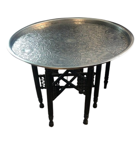 เฟอร์นิเจอร์บ้านแกะสลักดีไซน์โค้งมนโต๊ะไม้ห้องนั่งเล่นสไตล์โมร็อกโก - Product Image 6