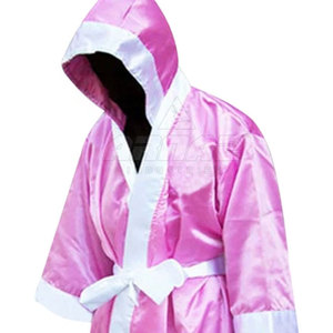Elegant <b>Boxing</b> <b>Robe</b> With Personalized Embroidery Options Satin <b>Boxing</b> <b>Robe</b> With Contrast Design For Training Or Entry - Product Image 5