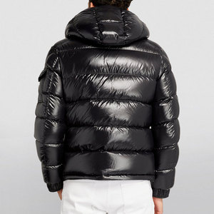 OEM Custom Men's Oversized Sports Shell Padded Bubble Quilted Puffer <b>Jacket</b> Winter Wool Stand <b>Collar</b> Zip puffer <b>jacket</b> - Product Image 5