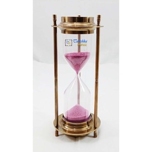 Handmade màu hồng Cát Đồng cát hẹn giờ với la bàn hải lý hàng hải sưu tập quà tặng cho nhà & văn phòng - Product Image 2