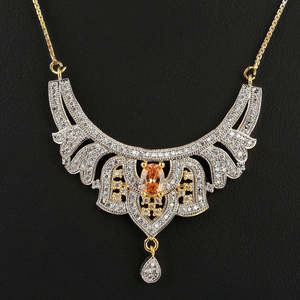 Kundan Jewellery <b>Locket</b> Set - Golden & <b>Silver</b> - Product Image 3