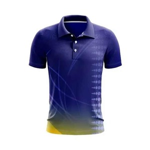 Golf de poliéster de alto rendimiento personalizado para hombre para Polo tejido de punto transpirable impresión por sublimación completa estilo informal - Product Image 2