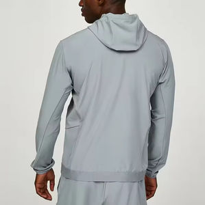 Survêtement à fermeture éclair pour hommes, épaules tombantes, tissu doux oversize, fabricants de vêtements, poids lourd 100% coton à manches longues pour hommes - Product Image 4