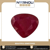 Pierre de Rubis de Qualité Supérieure Coeur de Rubis 100% Pierres Précieuses de Rubis Naturelles Narnoli Gems Brillant Cut Ring Red Star 1.45 Carats