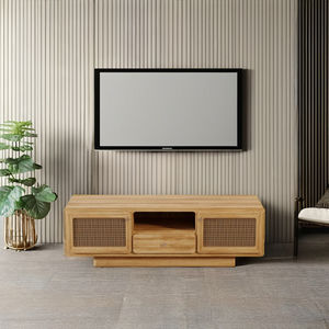 Diseño minimalista, madera de teca de alta calidad, cajón de TV de madera maciza 100% para muebles para el hogar y muebles para apartamentos - Product Image 1