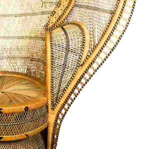 เก้าอี้หวายโบราณลายนกยูงมิลานสีน้ำตาลเข้มทนทานสไตล์สันทนาการสำหรับรับประทานอาหารกลางแจ้งสวนเฟอร์นิเจอร์ - Product Image 3