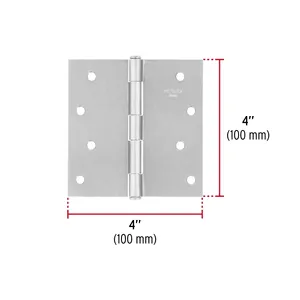BASIC 4 'finitura satinata testa piatta in acciaio metallo plastica cerniera porta Design moderno armadio quadrato cerniera scatola di 10