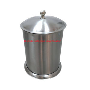 Cubo de basura de metal de la más alta calidad con soporte Cubo de basura de acero inoxidable para interiores y exteriores para parques públicos y uso en la oficina El mejor precio - Product Image 3
