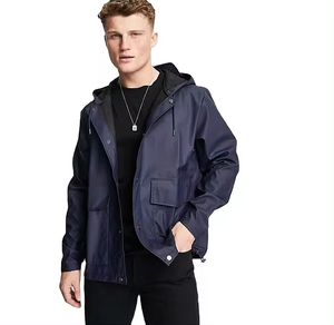 ผู้ชายเสื้อแจ็คเก็ต Anorak เสื้อกันฝนผู้ชายแบบกําหนดเองขายส่งเสื้อแจ็คเก็ตกันลมโค้ชแจ็คเก็ตเสื้อกันฝนผู้ชาย - Product Image 5