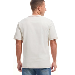 200gsm 100% Cotton High Quality Vintage Fashion Drop Shoulder Men's Oversized Knitted T-<b>Shirt</b> Custom Silk Screen Printing Blank - Product Image 4