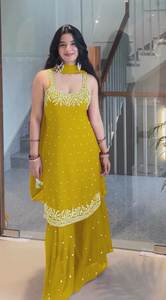 Compre Ropa Étnica de alta calidad fuertemente bordada Salwar Kameez ofrece un excelente color vibrante/Ideal para el comercio al por mayor - Product Image 3