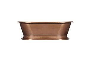 Falda de cobre independiente remojo plata hierro fundido cobre baño bañera antiguo acabado bathutbs diseño martillado - Product Image 5