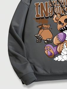 Sudadera con capucha estampada personalizada para hombre, estilo pulóver en tela transpirable y cómoda, forro polar de algodón/forro polar de poliéster - Product Image 2