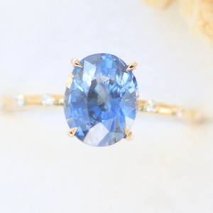 แหวนหิน Tanzanite สีฟ้า925แหวนรูปไข่เงินสเตอร์ลิง4ชุดแหวนพลอยเม็ดเดียวสำหรับงานแต่งงานงานเลี้ยง - Product Image 3