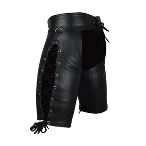 Pantalones cortos de cuero a precio razonable con servicios OEM, último estilo, diseño personalizado, ropa de calle, pantalones cortos de cuero - Product Image 3