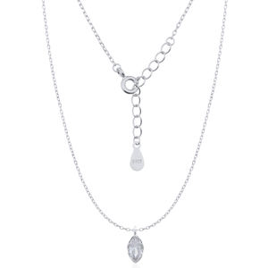 Venta al por mayor 925 Collar de plata con forma de marquesa Zirconia cúbica encanto joyería elegante para regalos o fiestas hechas en Tailandia - Product Image 2