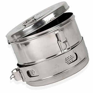 Tambour autoclave en acier inoxydable allemand à usage intensif personnalisable, marque privée, utilisation hospitalière, plateau d'instruments chirurgicaux réutilisables - Product Image 3