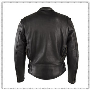 Veste de moto en cuir pour hommes approuvée CE | Veste de motard toutes saisons | Veste d'équitation en cuir durable - Product Image 4