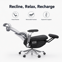 Chaise de bureau exécutive ergonomique moderne en maille avec inclinaison électrique, repose-pieds, appuie-tête réglable, accoudoirs 3D, OEM ODM, école, hôtel