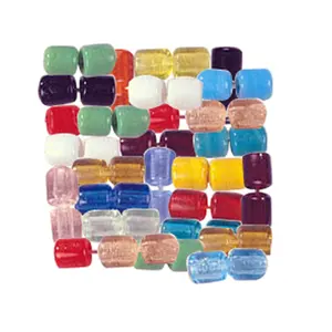 Novidade contas de vidro de azulejos multicoloridas mais vendidas para fazer joias DIY uso em decoração de casa a preço a granel