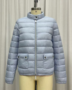 Veste matelassée en toile pour femmes tendance, tricotée, respirante, coupe-vent, manches longues, pour l'hiver - Product Image 1