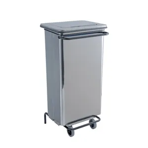 Continox Professional - Durable Waste Bin With Coated Push Bar & Pedal - Simplified Bag Exchange