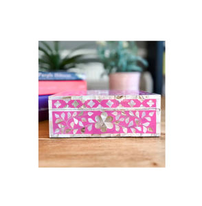 TIMELESS CRAFT 100% Mother of Pearl <b>Mini</b> <b>Storage</b> Jewelry Gift <b>Box</b> with Customized Floral Design for Personalized Gifts - Product Image 2