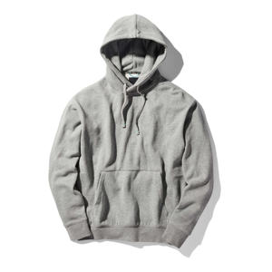 Ropa de calle personalizada para hombre, Sudadera con capucha, peso pesado, oversize, mezcla de algodón polar en gris bordado, liso, sudaderas con capucha para hombre en blanco - Product Image 1