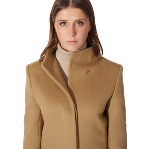 Gabardina Vintage para Mujer con Cinturón |   Abrigo Largo Sostenible 100% Lana |   OEM/ODM Venta al por Mayor - Product Image 2