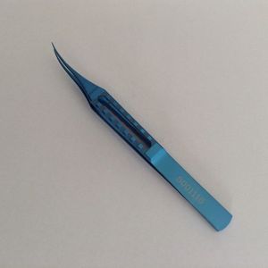 Forceps de ligature incurvés 115 mm en titane, instrument chirurgical ophtalmique manuel - Product Image 1