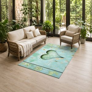 Tapis RUGS DEPOT LXDP-0815, vente en gros, vert sauge, tapis traditionnel anatolien imprimé numériquement, lavable en machine, chenille, antidérapant - Product Image 6