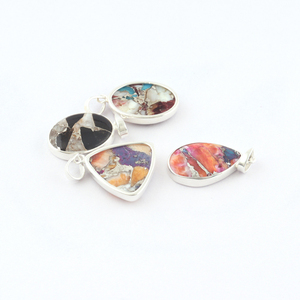 Nouvelle Collection Attrayant Huître Cuivre Turquoise Ovale Pierre Pendentif Solide 925 En Argent Sterling À La Main Pendentif Anniversaire Cadeau - Product Image 4