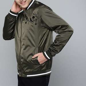 Chaqueta universitaria de alta calidad para hombre, logotipo personalizado, cierre de cremallera, transpirable, diseño de talla grande, chaquetas universitarias de satén - Product Image 2