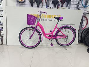 2025 adulte violet cadre en acier classique vélo de ville 26 pouces vélo femme à vitesse unique avec livraison rapide - Product Image 2