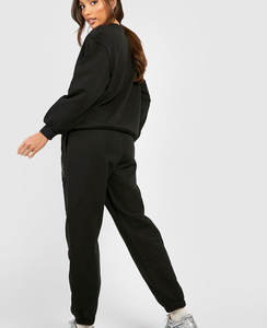 Ensemble de pantalons de survêtement à capuche zippé personnalisé en vrac Oem pour femmes survêtement ensemble deux pièces personnalisé survêtement en velours - Product Image 1