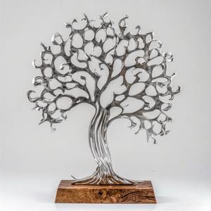 SilverBranch AuraBranch EternaBloom Escultura de árbol de metal decorativa hecha a mano para el hogar y la Oficina - Product Image 3