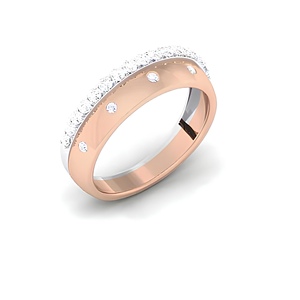 Bague personnalisable en or blanc massif 14K/18K avec diamant taillé en brillant, pierre naturelle certifiée IGI, bijoux de mariage pour femmes - Product Image 3