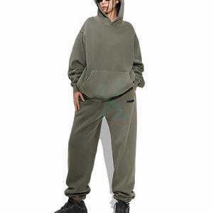 Nouveauté Survêtement vintage délavé à l'acide pour femmes, survêtement léger en coton 100%, logo personnalisé - Product Image 5