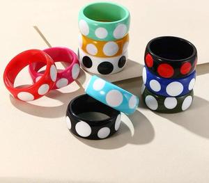 Newest Bangle Vintage Chunky Resin <b>Bracelet</b> <b>Charm</b> Women Acrylic Spot <b>Bracelet</b> Jewelry Plastic Bangle <b>for</b> Girls - Product Image 5