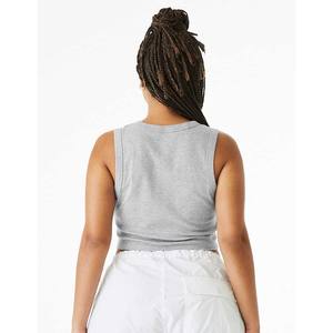 Bella + Canvas Ribbed Crop Tank Top Traje de verano Tela elástica suave Minimalista Color sólido Básicos | Uso diario ligero - Product Image 5