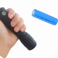 Alimenté par 18650 batterie au lithium 350 lumens Zoomable étanche rechargeable lampe torche LED avec câble de charge magnétique USB