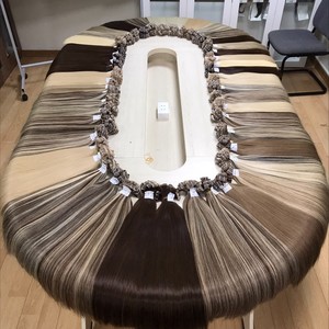 Extensions de cheveux à clips invisibles sans couture, cheveux humains vierges russes 100% naturels, double trame, qualité supérieure, vente en gros - Product Image 4