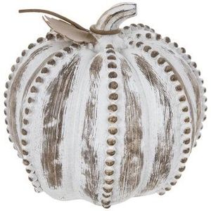 Figurine de citrouille blanchie à la main Sculpture de citrouille décorative rustique automne automne ornement Thanksgiving décor de Table - Product Image 1