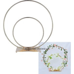 Aspecto llamativo, diseñador de arte creativo moderno, Metal chapado en oro de alta calidad y acrílico transparente, suministros para centro de mesa de boda - Product Image 4