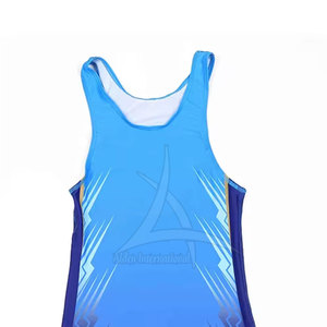 Custom Breathable High Quality Eco-Friendly Quick Dry Wrestling <b>Singlet</b> for <b>Men</b> Adults Printed Custom Design Sportswear - Product Image 5